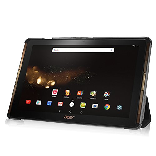AVIDET Ultra Slim Acer Iconia Tab 10 A3-A40 Hülle Case Superleicht Ständer Smart Shell Cover Schutzhülle Etui Tasche für Acer Iconia Tab 10 A3-A40 Tablet-PC (Schwarz) - 2