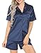 Produktbild Ekouaer Damen Pyjama Set Shorty 2-tlg. Schlafanzug Kurz Nachtwäsche Kurzarm Shirt & Shorts