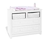 Pinolino 101617BG – Nina Kinderzimmer breit, groß, 3-teilig mit Kinderbett, breiter Kommode und großem Kleiderschrank (ohne Textilien) - 3