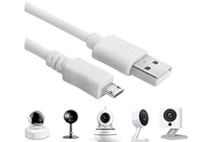 BOLONGKING Kabel zasilający do WyzeCam, WyzeCam Pan, YI Camera, NestCam wewnątrz, sieć, KasaCam wewnątrz, Furbo Dog, Blink, Kabel ładowania USB na Micro USB do kamery bezpieczeństwa (10 m)