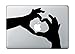 Price comparison product image 'ilovevinilo ilv0496 – 13 Vinyl Wall Art Decal Sticker for Apple MacBook 13, Design Hand Heart
