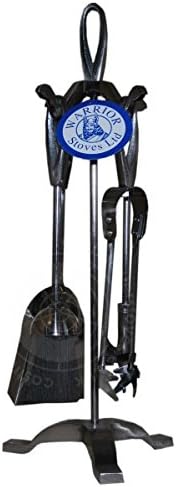 Pewter Loop-handled Fireside Tools Companion Set For Fires & Wood Burning Stoves