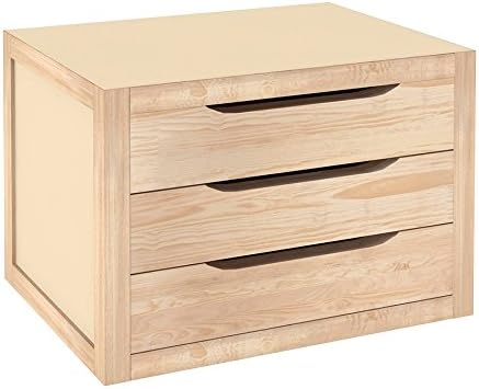 Chest of Drawers with 3 Drawers in Natural Pine 39 x 30 x 29.5 cm