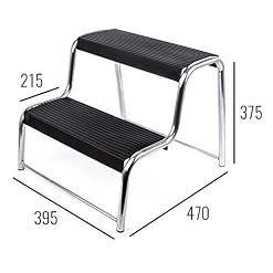 ProPlus doppio gradino per roulotte e camper con rivestimento antiscivolo – 48 x 44 x 37 cm con Zerbino