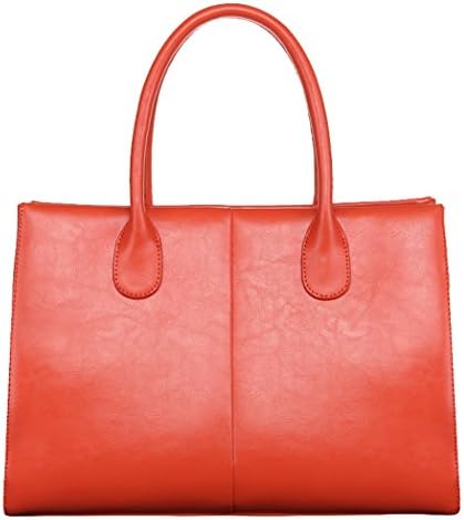 SAIERLONG Women's Cross Body Bag Handbag Tote orange Cow Leather - OL commuter Patent leather