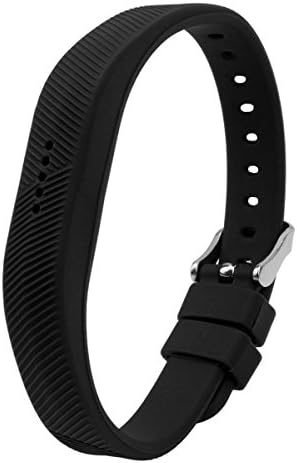 DSHS Flex 2 Accessory Bands for Fitbit Flex 2 / Fitbit flex2, With Chrome Claspor Soft Silicone Fitness Bracelet Strap ,Wrist Band Adjustable Repalcement (black)