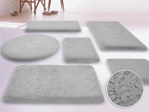 SKY Badematte Uni - Größe wählbar - 70x120cm, hellgrau - Öko-Tex 100 zertifiziert
