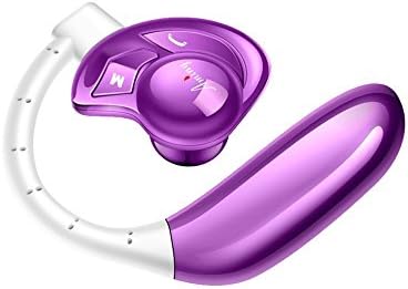 Bluetooth Headset with Voice Answer the Phones AMINY Bluetooth Earpiece with 200 Hours Standby Time Handsfree Bluetooth Earphones with Microphone Wireless Headphones for IOS, Android, Smartphones &amp; Bluetooth Devices(Purple)