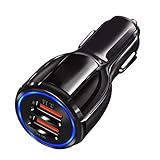 Stecken Sie die USB-Autoladegerät auf dem Zigarettenanzünder im Auto, wandeln das Auto mit 12 V Spannung DC 5V 3.1A