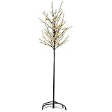 LED Kirschbaum - altura 240cm con LEDs 240, temperatura de color:, cable de alimentación blanco caliente es de aproximadamente 5 metros, el material de la flor: plástico transparente, tensión nominal: 220V, material de contenido: marco de hierro