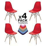 La medida de la silla es de: 47cm (ancho) x 81cm (alto) x 56cm (fondo). Es una silla que con sus líneas simples permite dar un toque divertido y rejuvenecido así pues, lograrás dar frescura a tu hogar.
