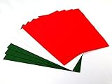 Christmas 10 Piece Craft Felt Pack - Red, White & Green