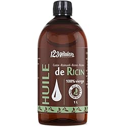 Huile de Ricin 1L, Pure et Naturelle - Barbe, Cheveux, Cils, Ongles, Peau. ...