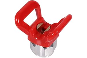 BIITFUU HandTite Tip Guard Base Red Airless Paint Sprayer Boquilla Asiento Pistola de pulverización Flat Tip Guard Base Reemplazo Herramienta universal