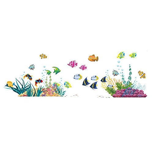 Amazingdeal365 Meer Ozean-Fisch-Tierwand-Aufkleber Bad-Raum für Kinder Wandaufkleber Wandkeber - 2