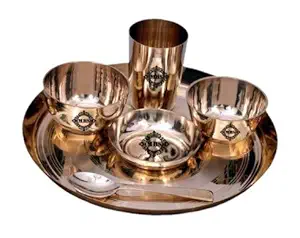 MBS Shudh Kansa/Bellmetal 6 Piece Thali Set {Its Pure Kansa}