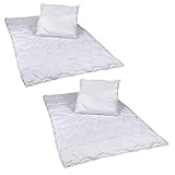 GANZJAHRES-BETTZEUG: Bettzeug aus atmungsaktiver & temperaturausgleichender Klimafaser - kein Wärmestau bei höheren Umgebungstemperaturen | Mittelstarke Befüllung ermöglicht Verwendung im Sommer wie im Winter