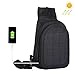 Produktbild WWFF WARME Heimat Bequeme 5W Solar Panel Power Single & Double Schulter Rucksack Tasche Urlaub (Farbe: Schwarz) dauerhaft