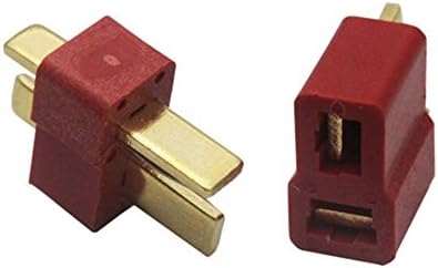 T Plug Connectors Deans Style Male Female For RC Lipo Battery Electric Engine Motor (Pack of 10 Pairs)