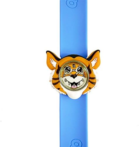 Tiger Watch✮3D animals✮Multi colour✮Easy to read clock✮Fashion watches✮Time teaching✮Children Boys Girls✮Splash resistant✮Easy snap-on wrist watches✮Perfect birthday gifts Christmas gift