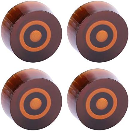 Dilwe 4 Pcs Electric Guitar Control Knobs, Volume Tone Plastic Knob Parts Replacement for Guitar