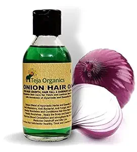 Teja Organics Onion Hair Oil I Helps in Hair Growth, Hair Fall & Dandruff Control.