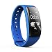 Produktbild Klicop QS90 Smart Armband Herzfrequenz Blutdruck Blutdruckmessgerät IP67 Fitness Tracker Smartwatch (Farbe : Blau)
