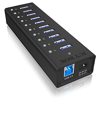 Icy Box RaidSonic ICY BOX IB-AC6110 - Concentrateur (hub) - 10 x SuperSpeed USB 3.0 - Ordinateur de bureau