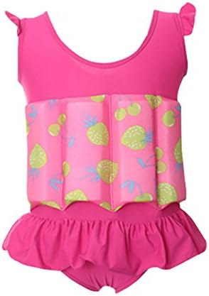 Mainaisi Kid's Floating Swimsuit with Armband Adjustable Sun Protection Flotation Swimw,L