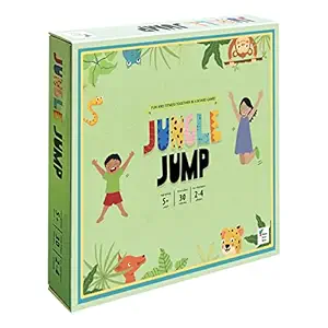 Jungle Jump Activity Board Game for Kids of Ages 5 and up, Exercises and Yoga Poses for Boys and Girls to Stay Healthy and fit