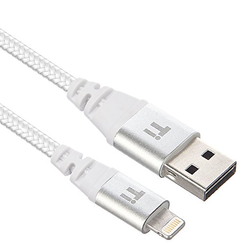 Preisvergleich Produktbild InfoTechnica [Apple MFi Zertifiziert] Vollständig umkehrbar exquisites geflochtenes Premium Nylon Lightning Kabel,in 2 Meter Länge, High-Speed, ohne Verwickeln, vollständig umkehrbares USB-Datenkabel mit Streamline-Design in Aluminium-Legierung. Für iPhone 6s / 6 / 6 Plus / 6s Plus, iPad Pro / Air / Mini und weitere