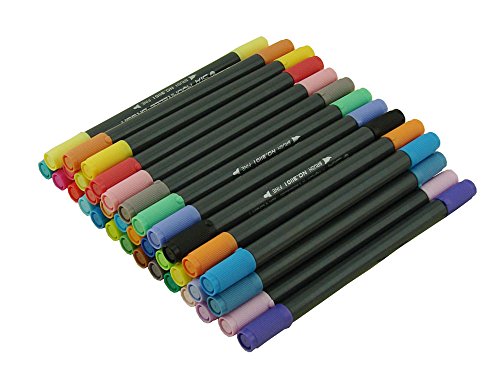 lanxivi Bürste Twin Marker mit Fine Spitze 36 R Aquarell basierend Marker, ideal für Künstler, Aquarell, skizzieren, Colorieren 36 - 4