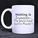 Produktbild LINGJIE Birhtday Gifts Christmas Day Presents Motivational Sayings Nothing is Impossible.100% Ceramic 11-Ounce White Mug