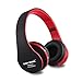 Produktbild Bluetooth Kopfhörer YaYinKeJi Wireless+Wired Over Ear Kopfhörer, Stereo Noise Canceling Headset, Standby 120 Stunden, leichtem Rückstellschaum Ohrpolster mit Mikrofon für iPhone, Samsung, iPod, Android Smartphones, PC (Rot)