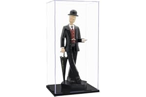 Tingacraft Acrílico Vitrina Cristal (18,3 x 14,4 x 37,2 cm) para Figura 30cm 1/6, Caja Metacrilato Expositor para Colecciones