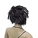 Sexy Punk Rocker Messy Black Wig Fancy Dress Cosplay Costume Full head Wig
