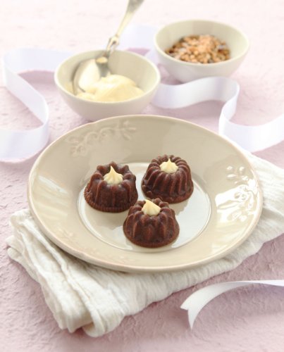 Silikomart 194660 18-er Silikon-Backform Petit Four Gugelhupf Fantasy Ø 40 x 22 mm, violett - 3