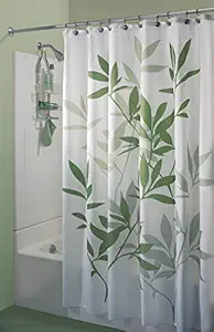 Jisen Shower Curtain Liner Bamboo Pattern Design 3D Polyester Fabric Waterproof Bath Curtains with Hooks