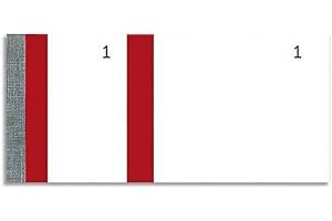 Exacompta - Réf. 96304E - Paquet de 10 blocs vendeurs 100 feuillets numérotés de 1 à 100 - 2 coupons 1 détachable - Pour kermesse, loterie, tombola - Format 6,6 x 13,5 cm - bande couleur - Rouge