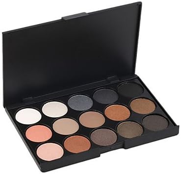 RY@ 15 Colors Professional 2in1 Natural Long Lasting Smoky Matte&amp;Shimmer Eyebrow Powder/Eyeshadow Cosmetic Palette