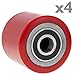 Produktbild PrimeMatik - Paletten Fixierer Rad für Hubwagen Polyurethan Rolle 80x70 mm 800 Kg 4-Pack