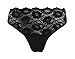 Carriwell Lace Stretch Panties G-String (Extra Large, Black)