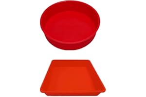 Dashos Moule à pâtisserie en silicone - Pack moule carré ( 22 cm ) et moule rond ( 21,5 cm) - Compatible avec COSORI 6,4 L - Four et friteuse à air - Airfryer, sans BPA.