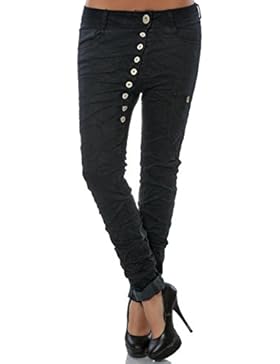 Damen Boyfriend Jeans Hose Denim Stretch Knopfleiste große Größen (weitere Farben) No 15661
