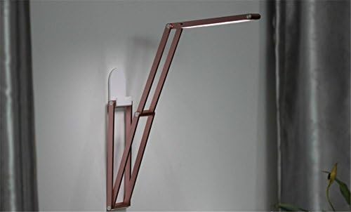 DREAM LAMP LED Folding Desk Lamp Touch Control Dimmable Portable Bedside Lamp with Calendar/ Alarm Clock/ Temperature/Week Eye-Care Reading, Relax and Sleep Mode. , Rose gold