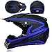 Produktbild GZYTY Offroad-Helm Motorrad-Offroad-Helm Racing Lightweight Mountain Integralhelm Schutzbrille Fuchshelm, Blue Fleet-M
