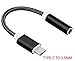 Produktbild Adapter Kopfhörer  lucklystar® Typ C Stecker auf 3.5 mm Adapter für Kopfhörer, 3,5 mm Kabel Audio-Konverter USB C Adapter für Kopfhörer für Moto Z Series/Z Force, Huawei Mate 10/Pro, Xiaomi Mi 6/mix 2/Note 3 ect. Schwarz