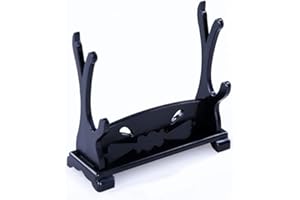 LARMUROKI Demon Slayer Sword Holder - Weapon Display Stand Mini Samurai Knife Sword Holder Rack - Black (1 Set)