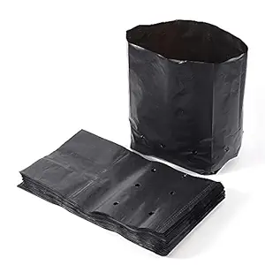 Go Garden Plastic UV Protected Poly Grow Nursery Plant Bags | Plant Bags for Home Garden |(Black , 5 X 7 inch) -50 Qty