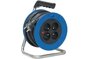 Brennenstuhl Enrouleur de câble Standard S Baby 15m, Fabrication Française